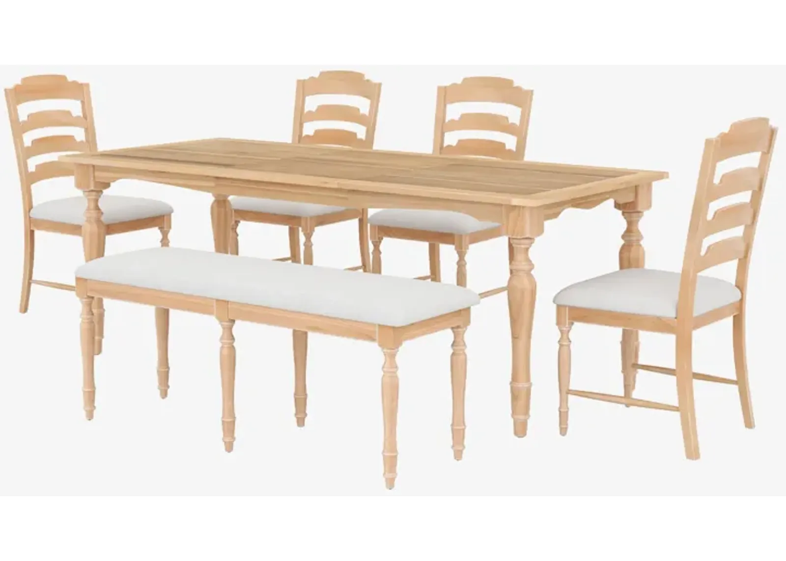 Merax Vintage Traditional 6-Piece Dining Set