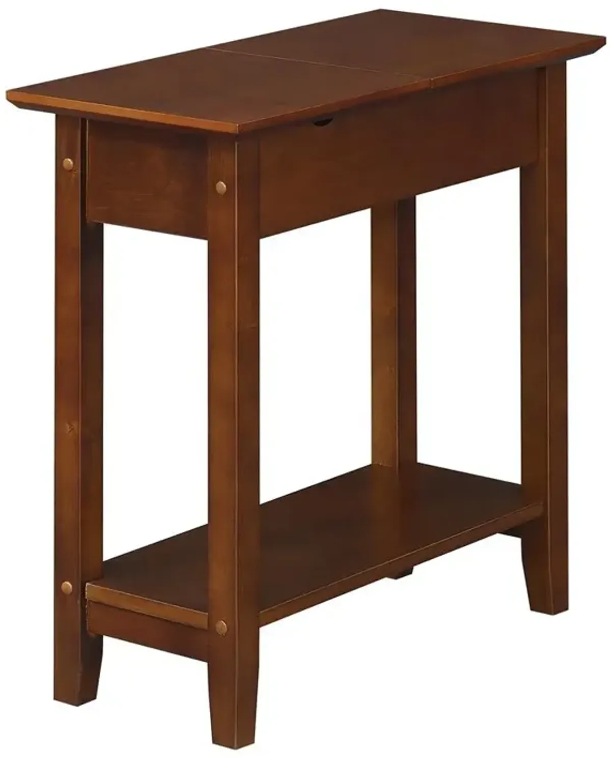 Convience Concept, Inc. American Heritage Flip Top End Table with Charging Station and Shelf