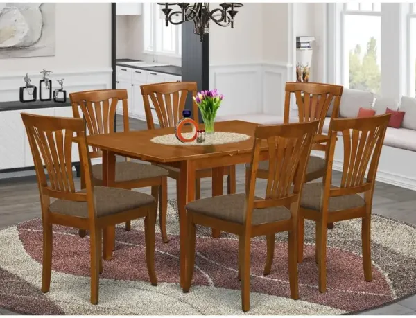 7 Pc dinette set for small spaces-Small Kitchen Table and 6 Kitchen Chairs