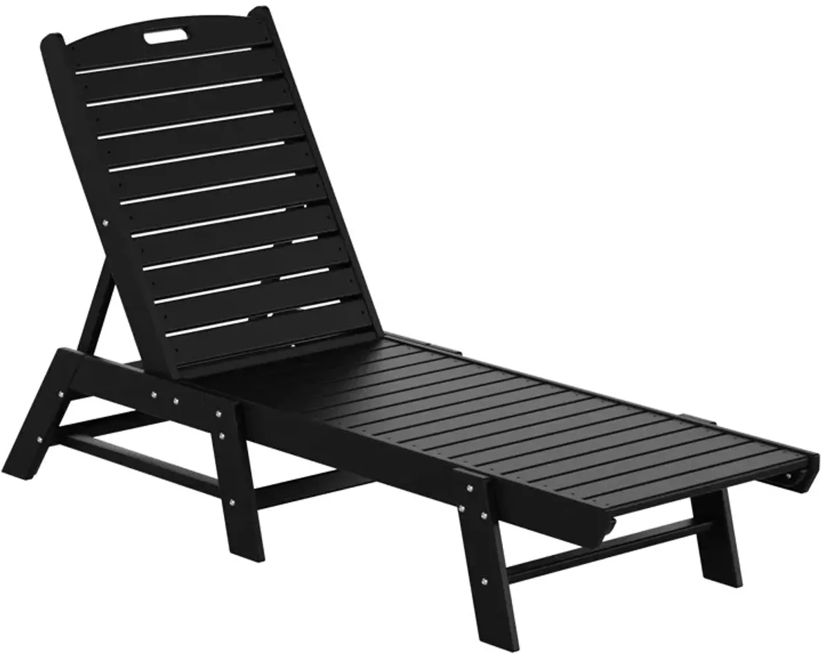 Reclining Outdoor Patio Adjustable Chaise Lounge Chair