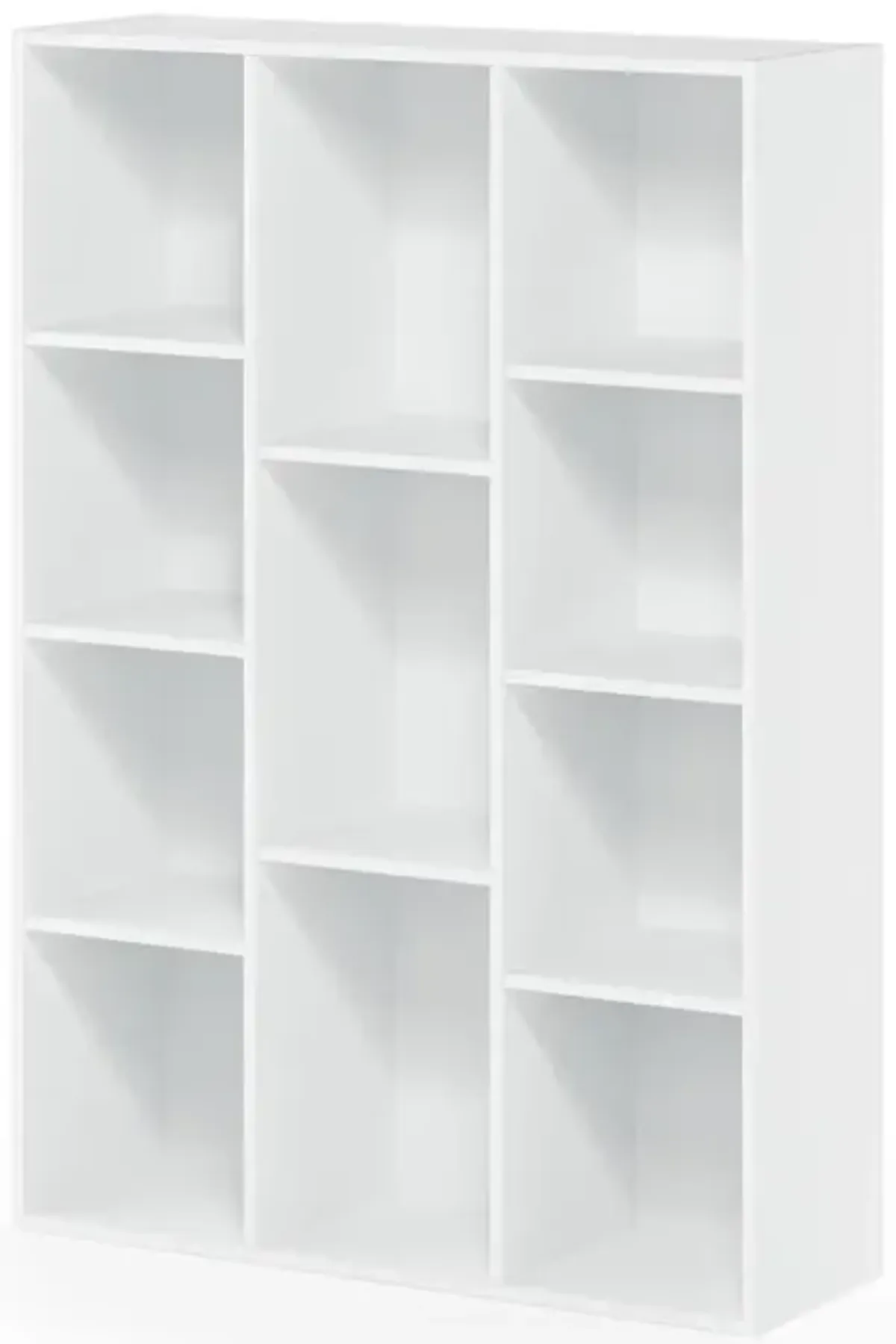 Furinno 11-Cube Reversible Open Shelf Bookcase, White