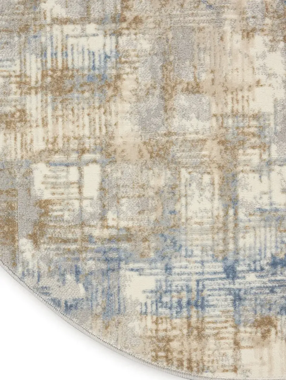 CK950 Rush CK951 Blue/Beige 4' x Round Rug