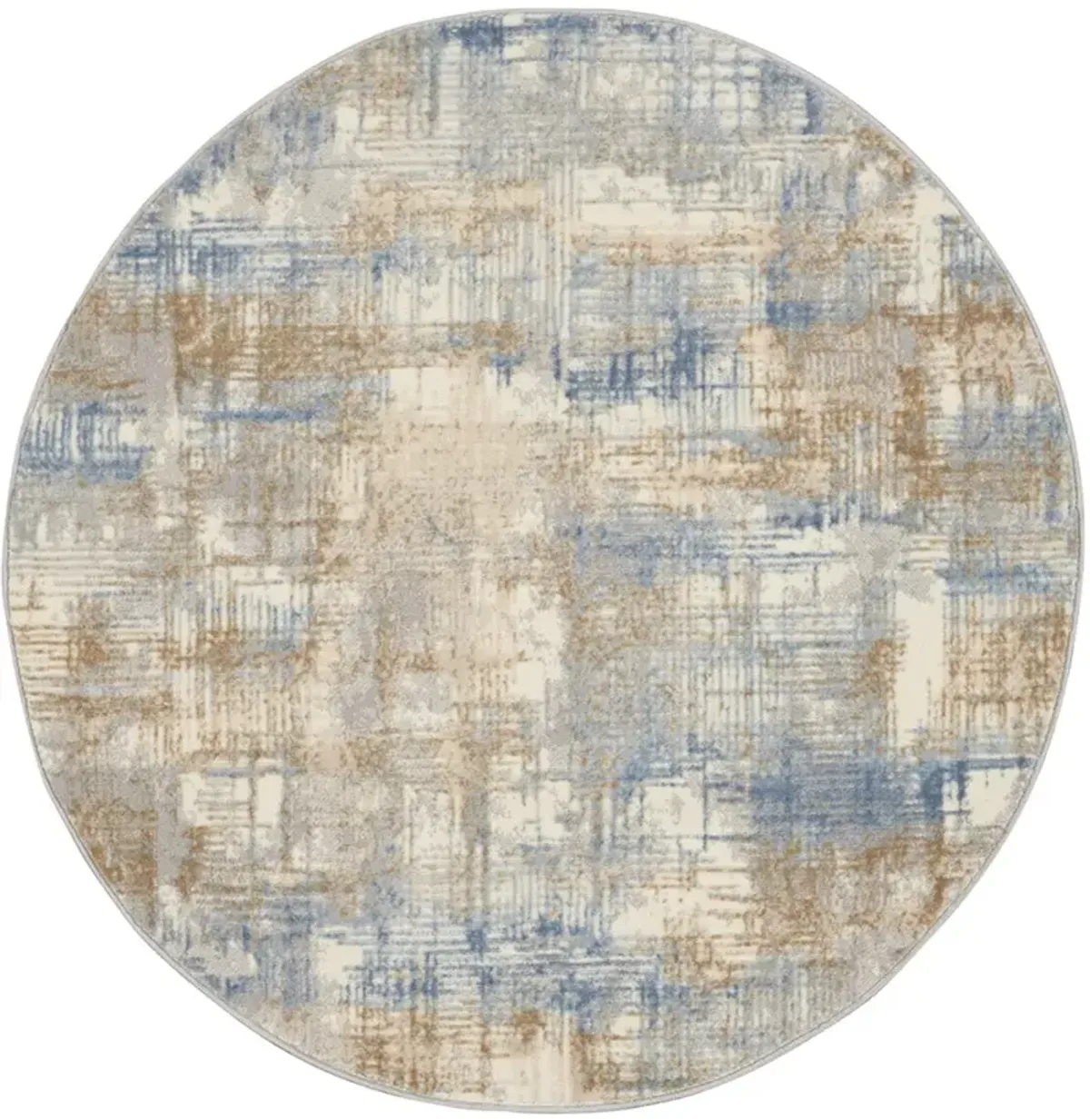 CK950 Rush CK951 Blue/Beige 4' x Round Rug
