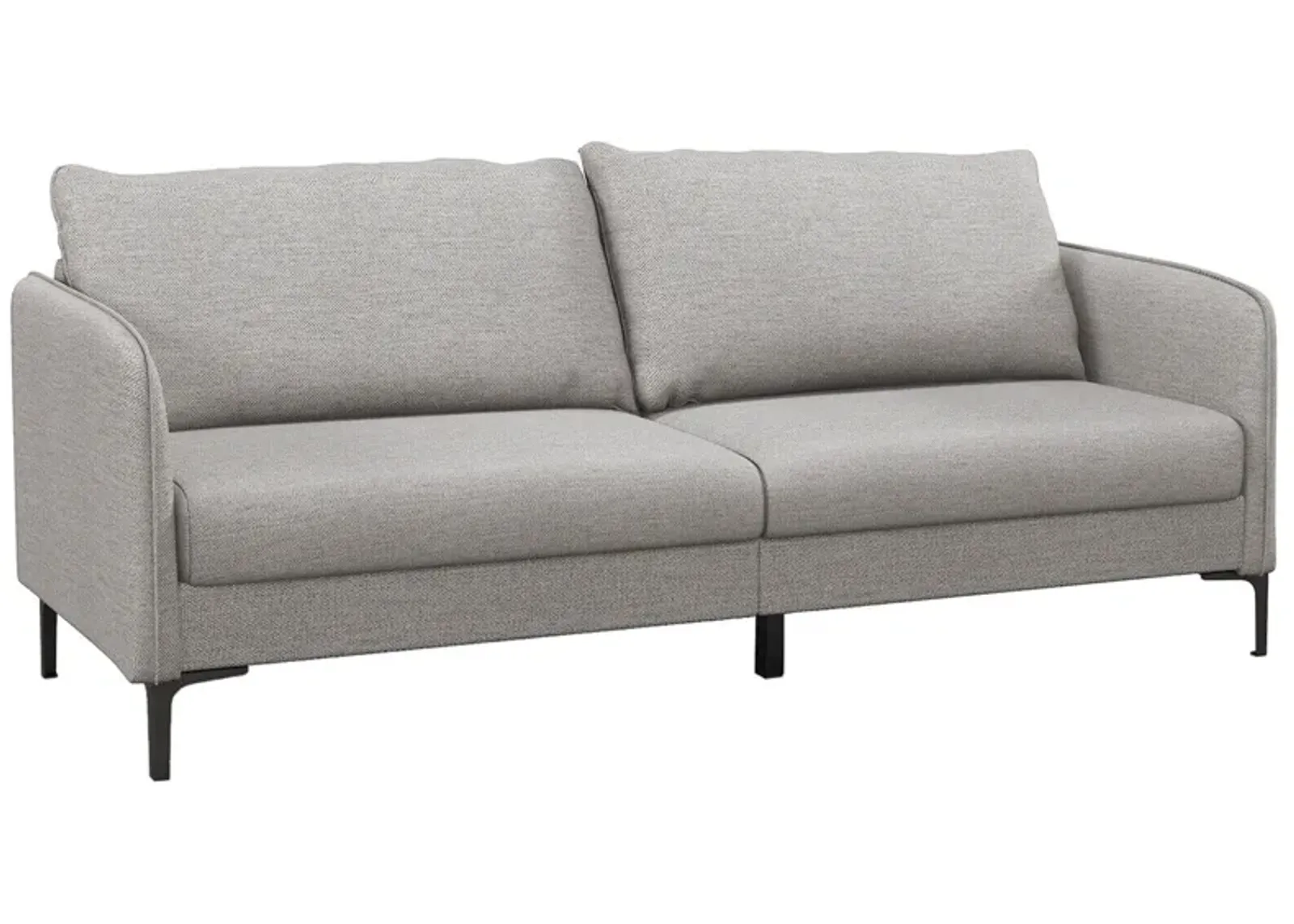 Modern 76 Inch Loveseat Sofa Couch for Apartment Dorm with Metal Legs-Gray