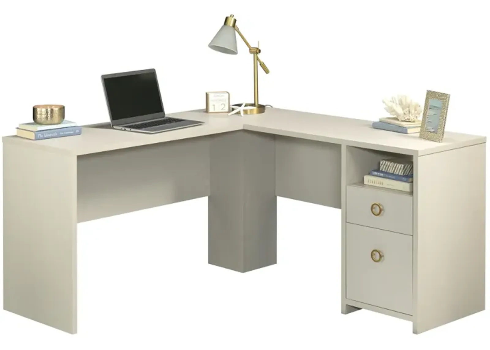 Grand Coast L-Shaped Desk with Drawers