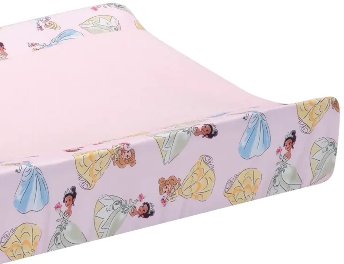 Lambs & Ivy Disney Princesses Changing Pad Cover - Cinderella, Belle & Tiana