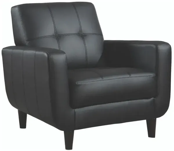 Padded Seat Accent Chair in Black