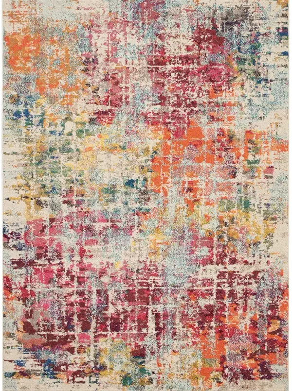 Celestial CES13 Pink/Multicolor 5'3" x 7'3" Rug
