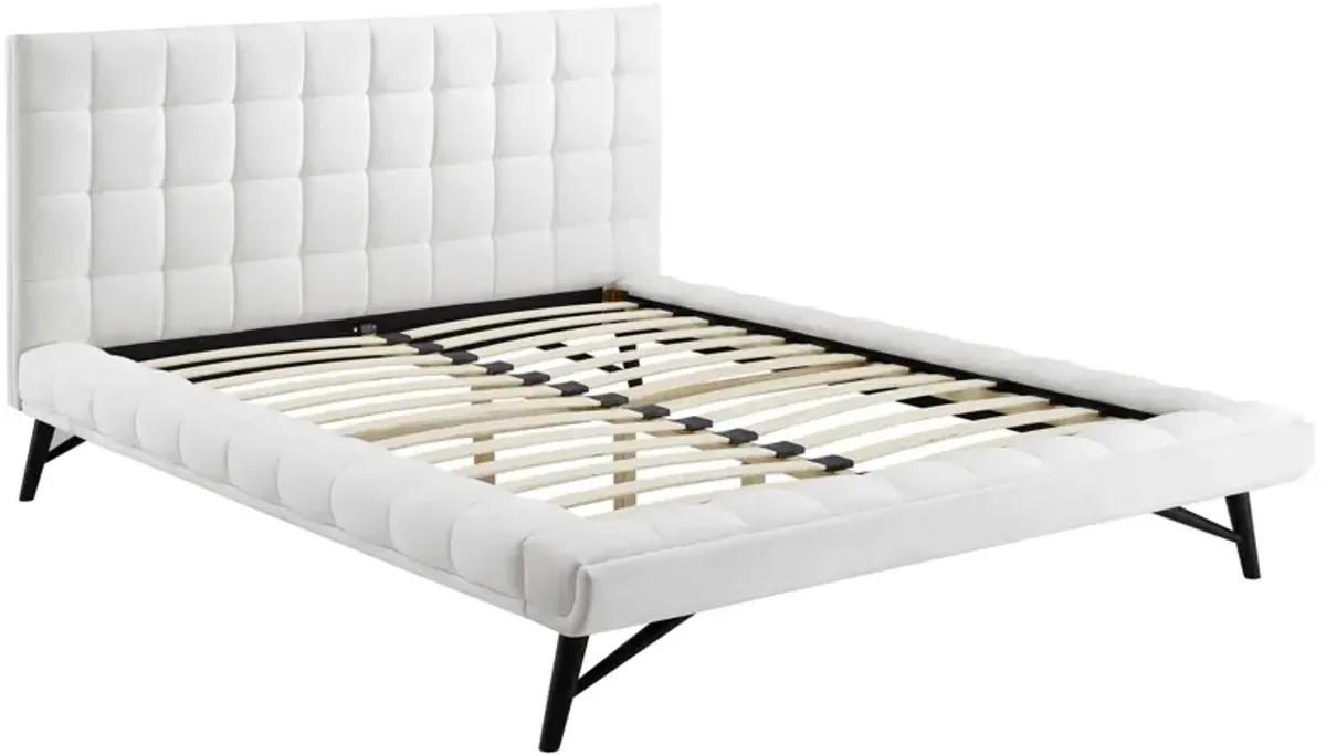 Modway - Julia Queen Biscuit Tufted Performance Velvet Platform Bed