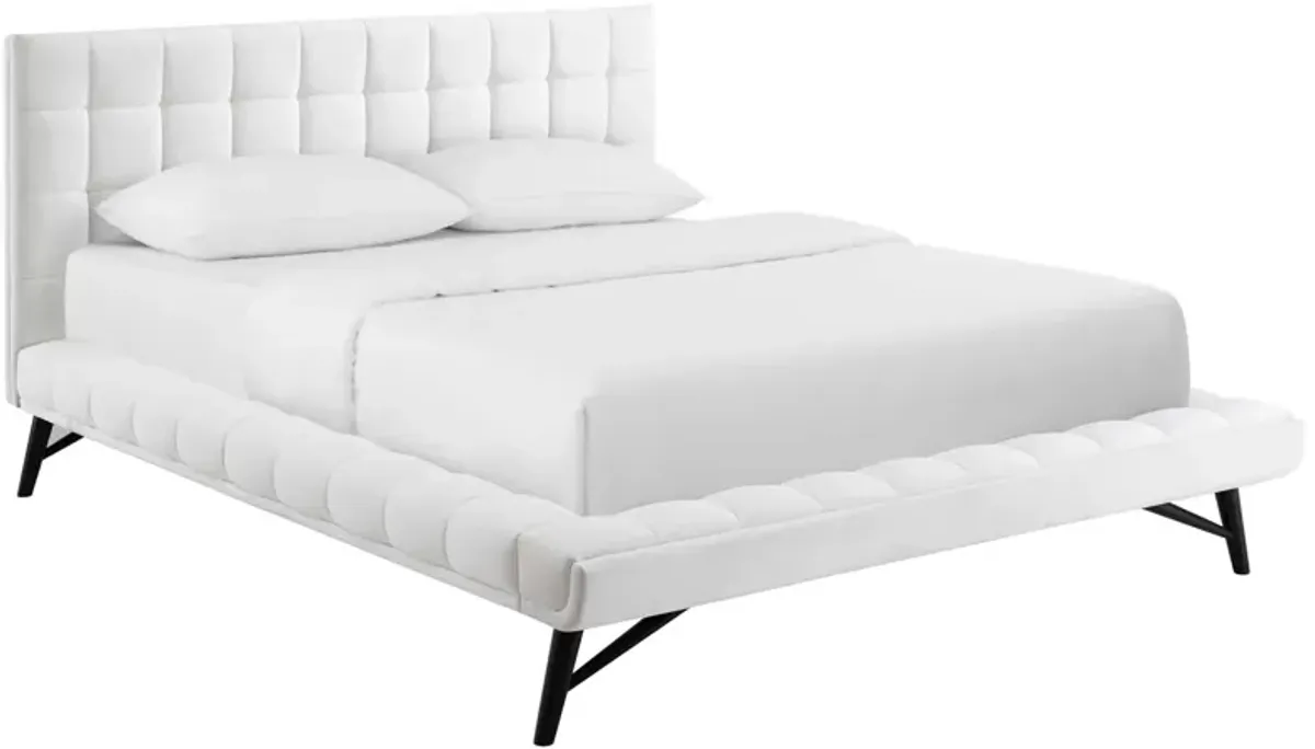 Modway - Julia Queen Biscuit Tufted Performance Velvet Platform Bed