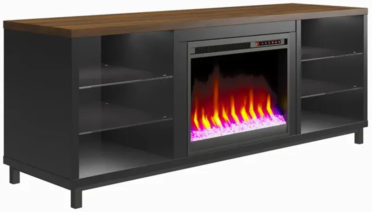 Ameriwood Home Lumina Deluxe Fireplace TV Stand for TVs up to 70"