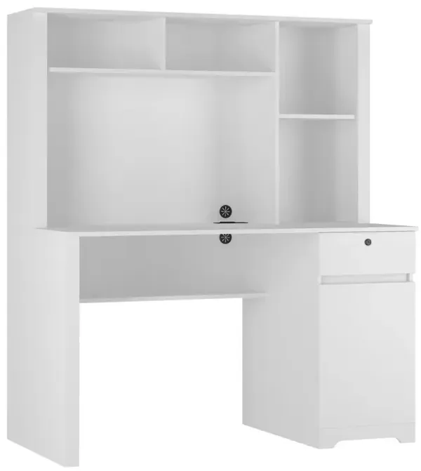 Streamdale Home Office Desk, Storage Workbench With Charging Station