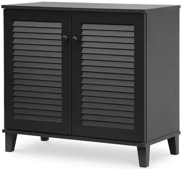 Baxton Studio Coolidge Espresso Shoe-Storage Cabinet