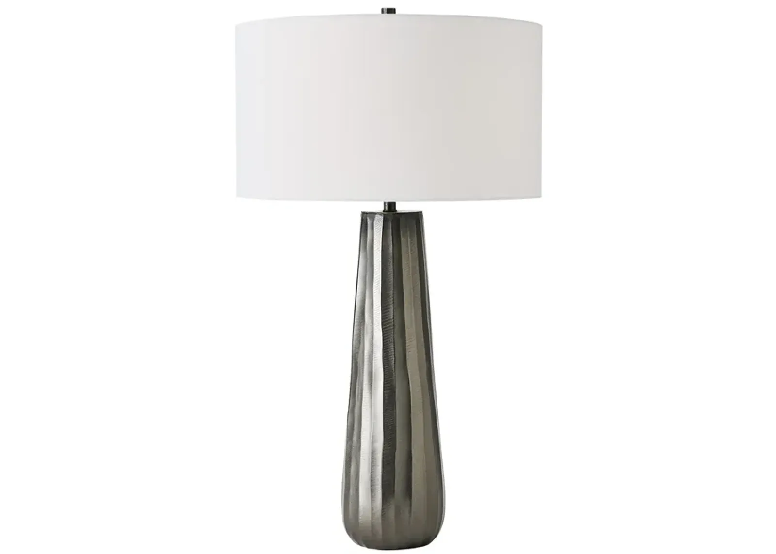 Chased Round Table Lamp-Black