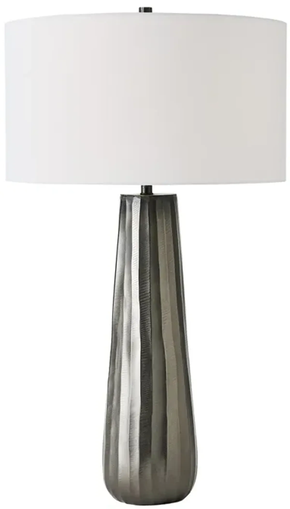 Chased Round Table Lamp-Black