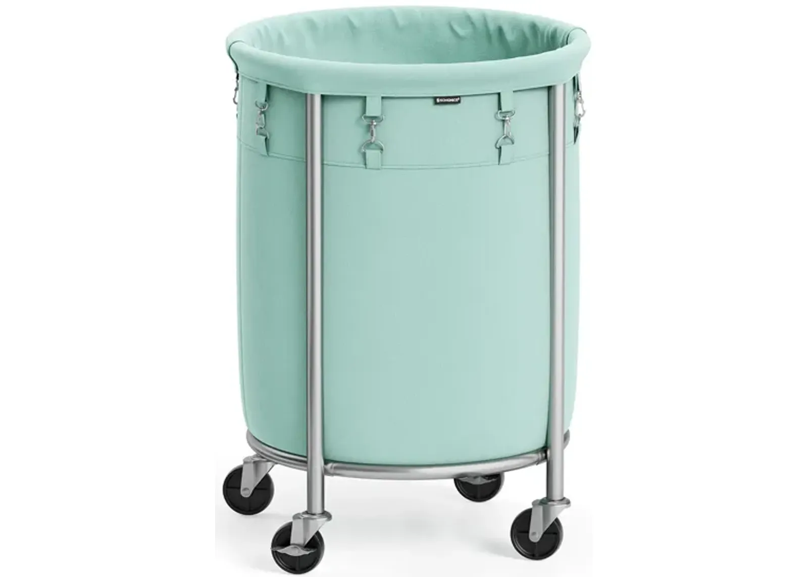 Laundry Basket with Wheels and Removable Bag, Steel Frame, 4 Casters and 2 Brakes