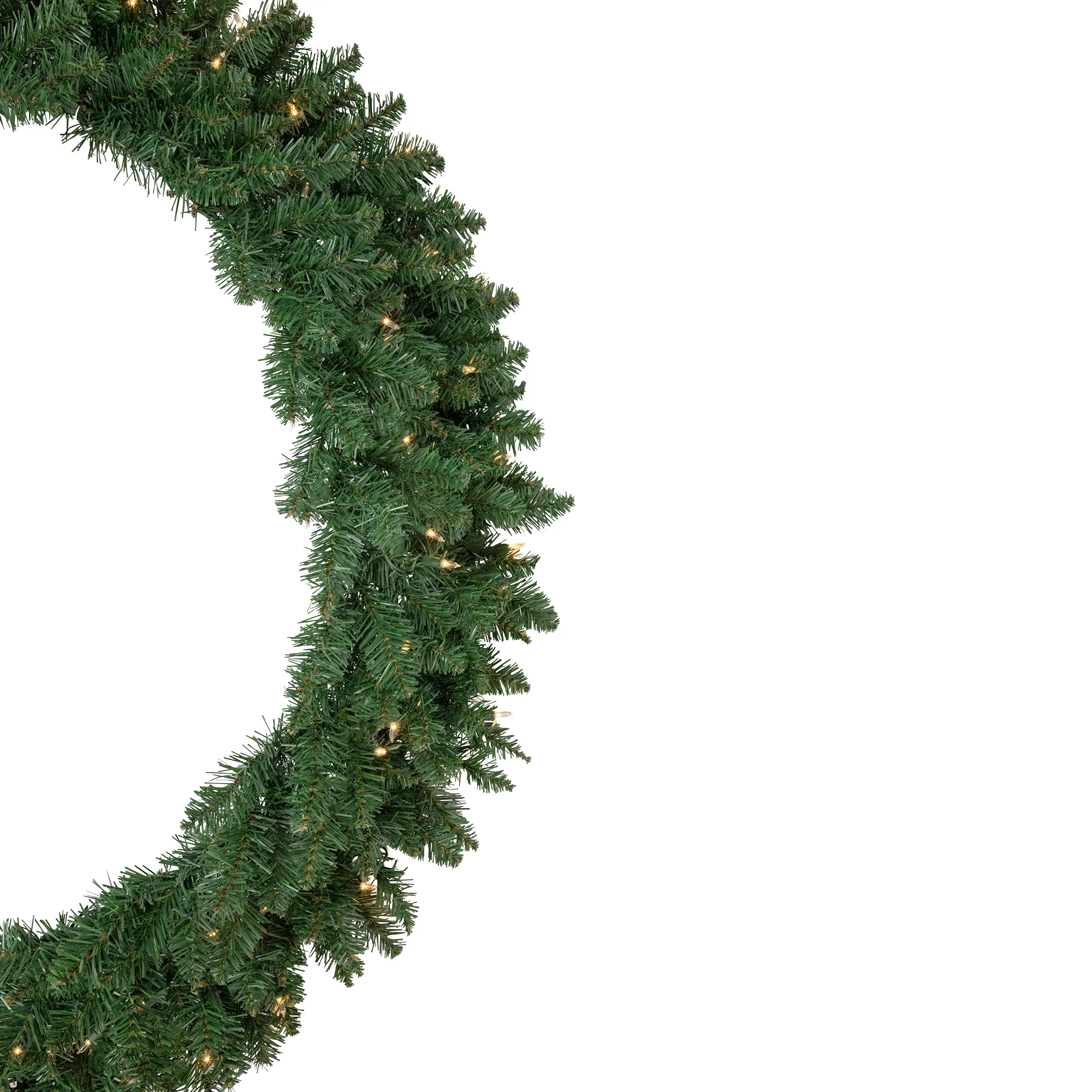 Pre-Lit Everett Pine Artificial Christmas Wreath  48-Inch  Clear Lights