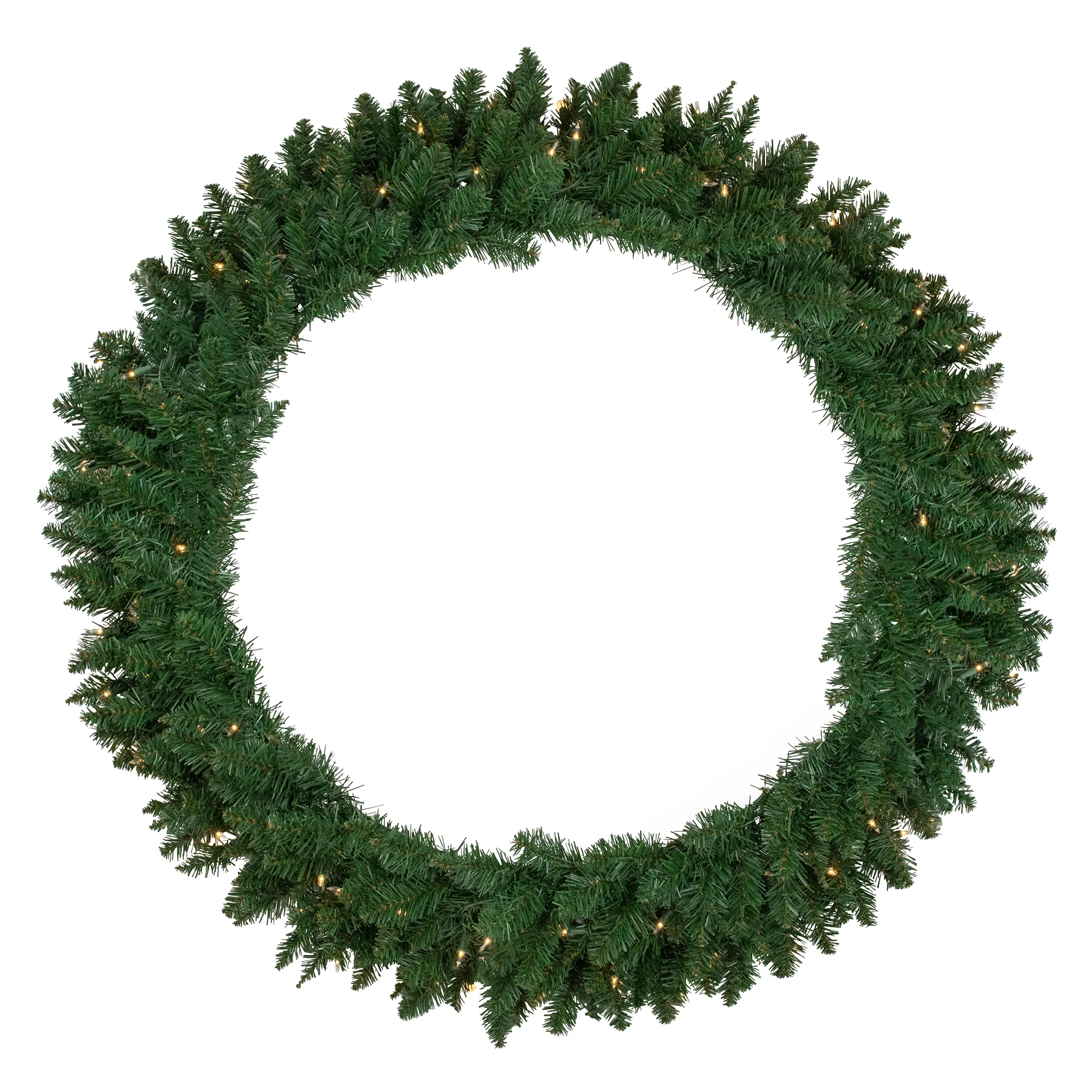 Pre-Lit Everett Pine Artificial Christmas Wreath  48-Inch  Clear Lights