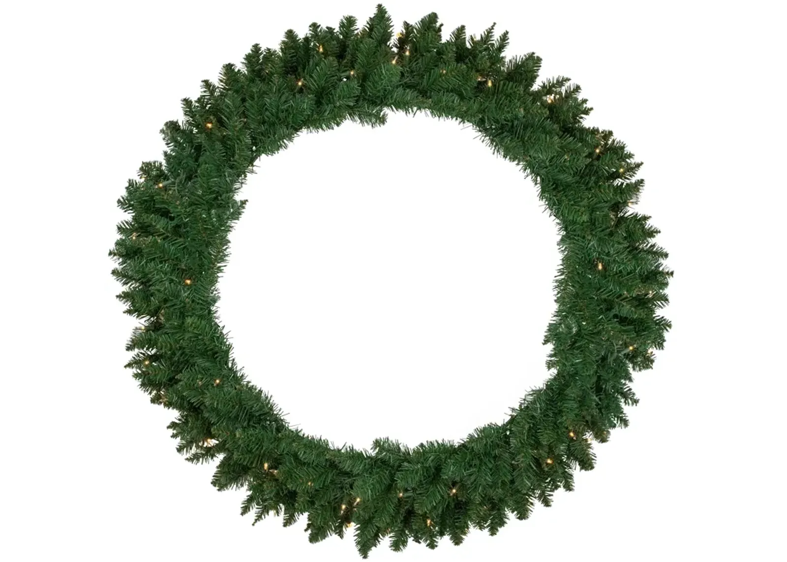 Pre-Lit Everett Pine Artificial Christmas Wreath  48-Inch  Clear Lights