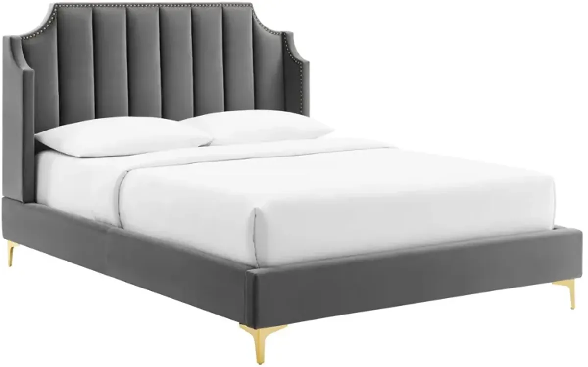 Modway - Daniella Performance Velvet Queen Platform Bed