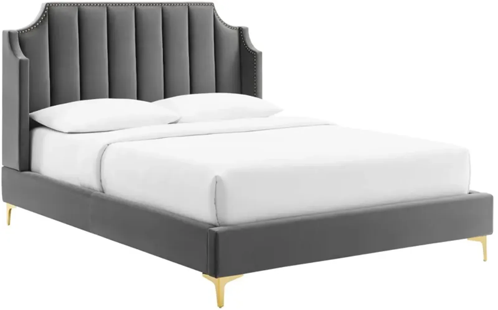 Modway - Daniella Performance Velvet Queen Platform Bed