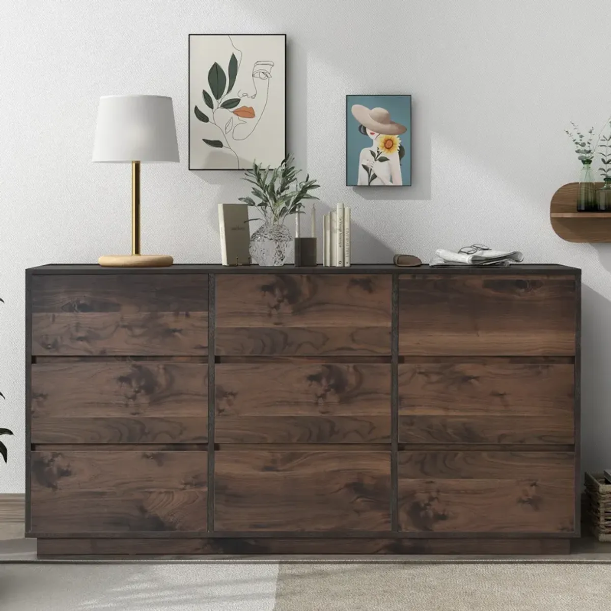 Merax Mid-Century Modern  Dresser Storage Cabinet