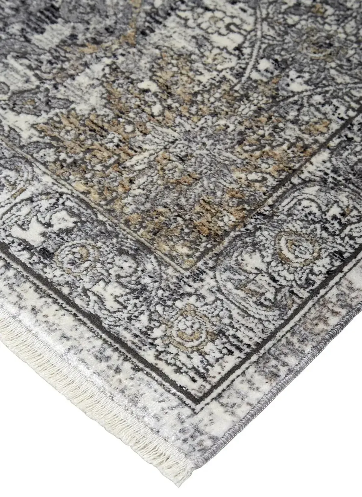 Sarrant 3965F Gray/Silver/Tan 2'8" x 12' Rug