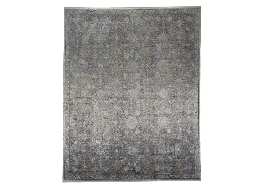 Sarrant 3965F Gray/Silver/Tan 2'8" x 12' Rug