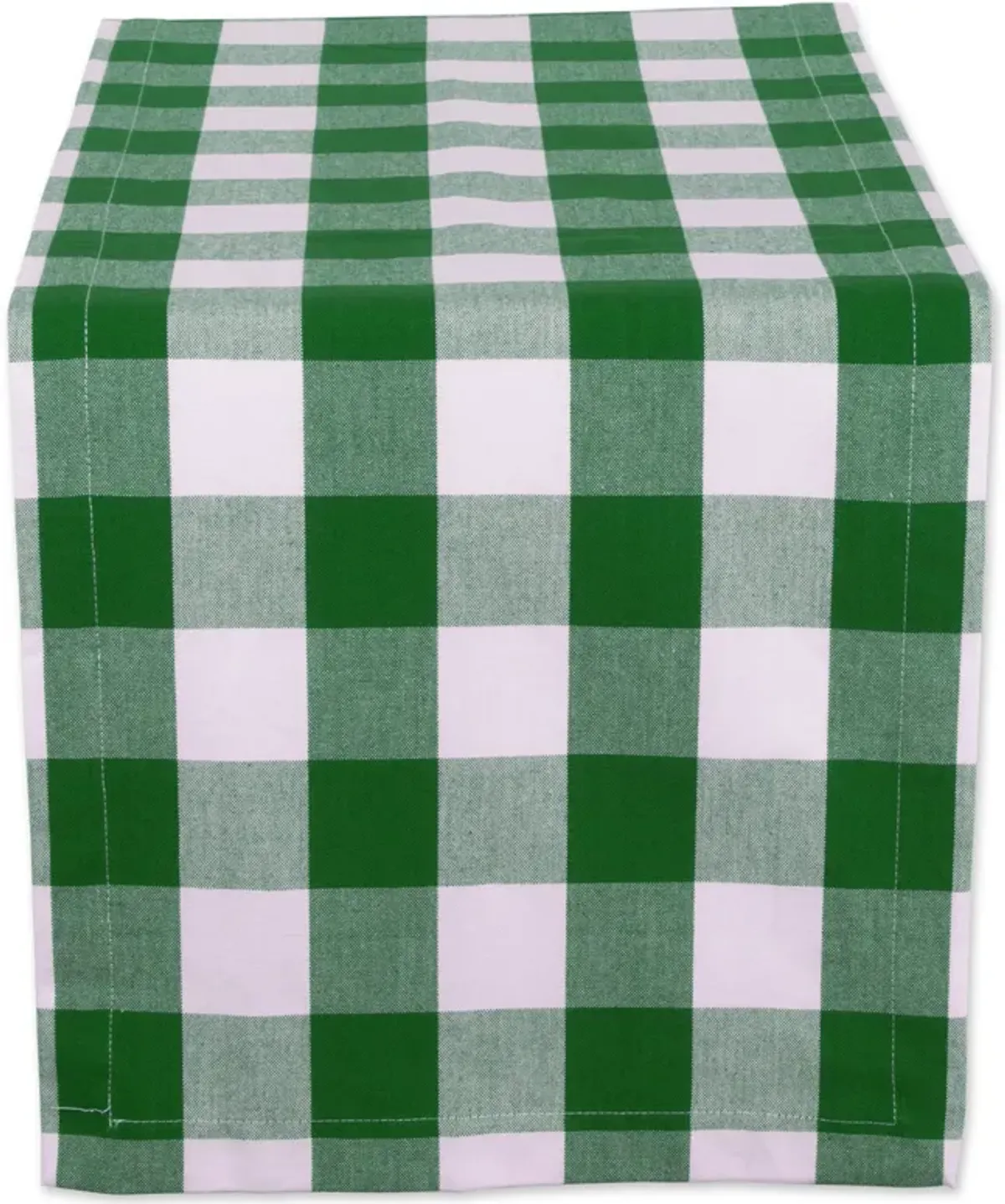 72" Green and White Buffalo Check Rectangular Table Runner
