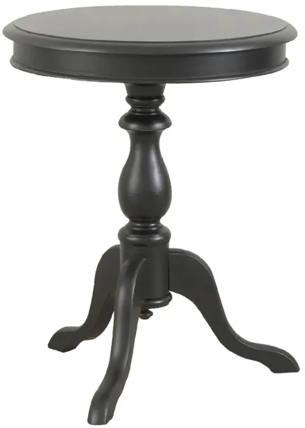 Hivvago 25" Black Manufactured Wood Round End Table