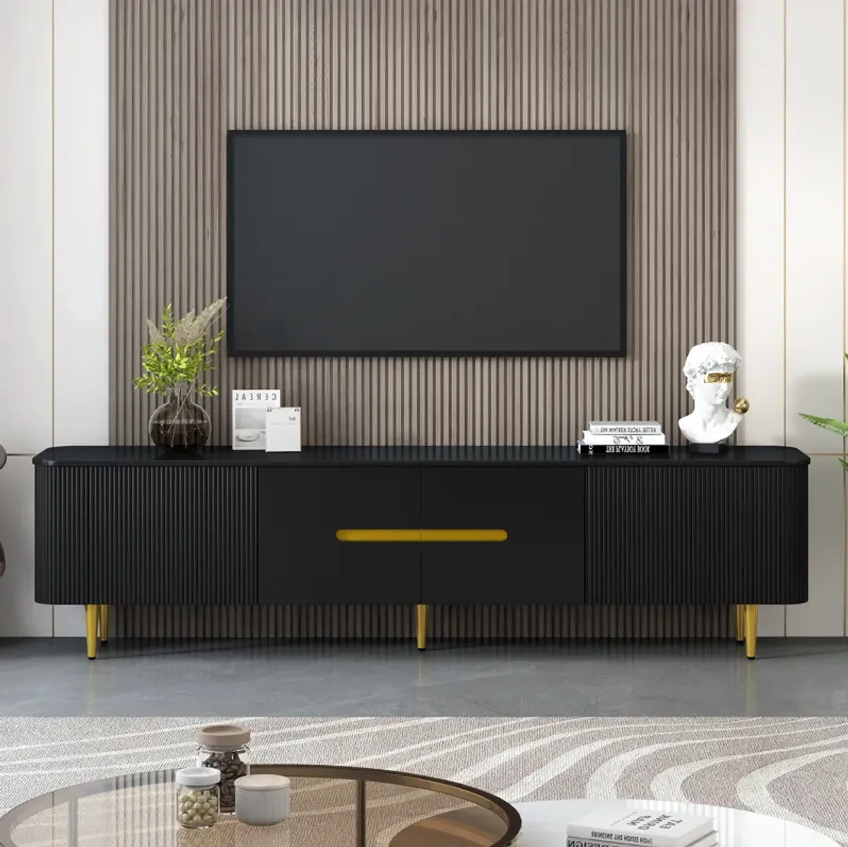 Merax Modern Entertainment Center Media Console TV Stand