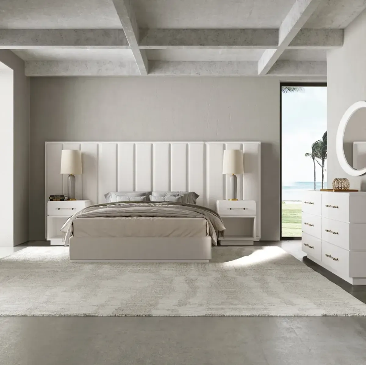 Colonna Wall King Bed