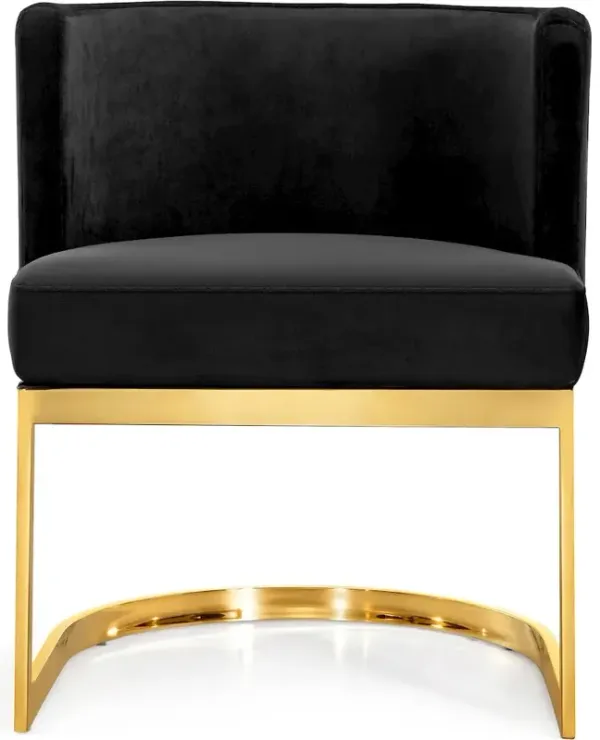 Meridian Furniture Gianna Black Velvet Dining Chair