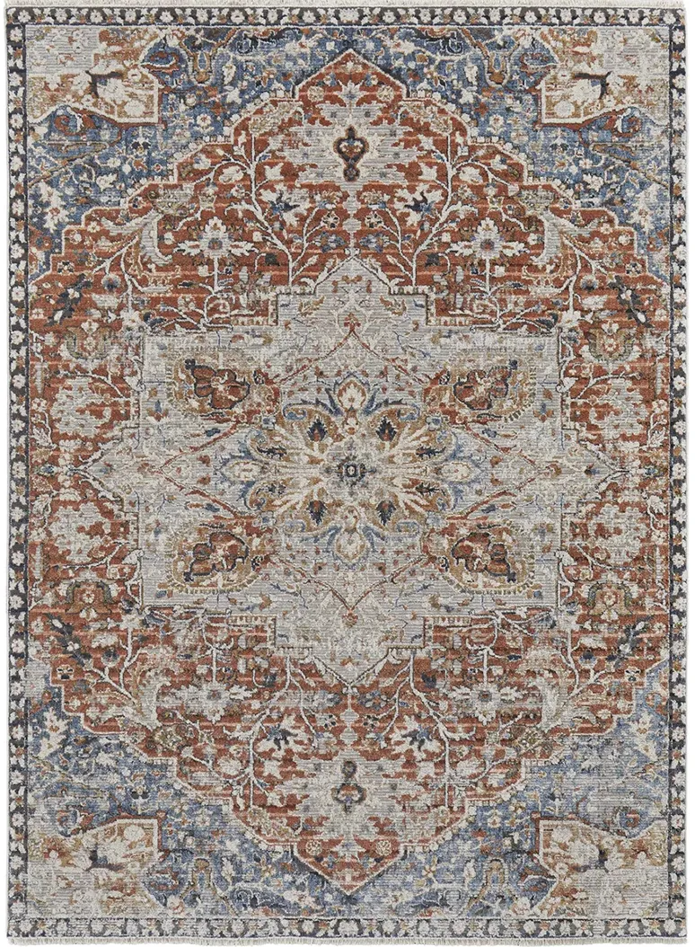 Kaia 39HXF Orange/Ivory/Blue 9'8" x 12'8" Rug