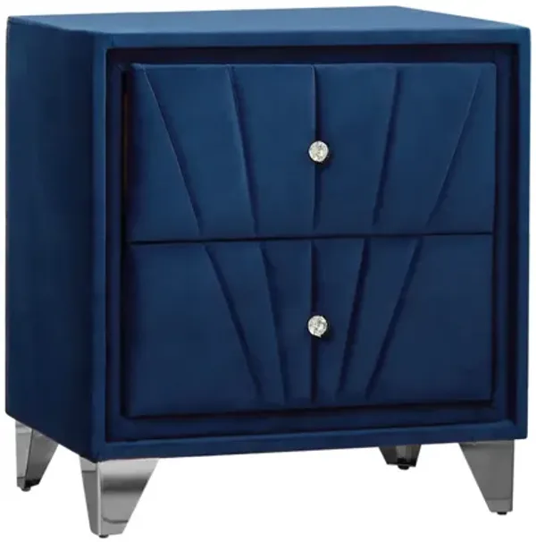 Simple Beautiful Double-Decker Nightstand, Metal Legs With Electroplate, Flannelette