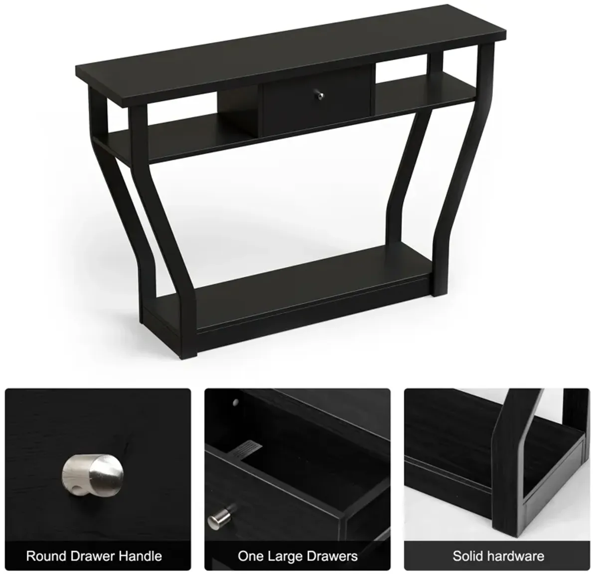 Modern Sofa Accent Table with Drawer