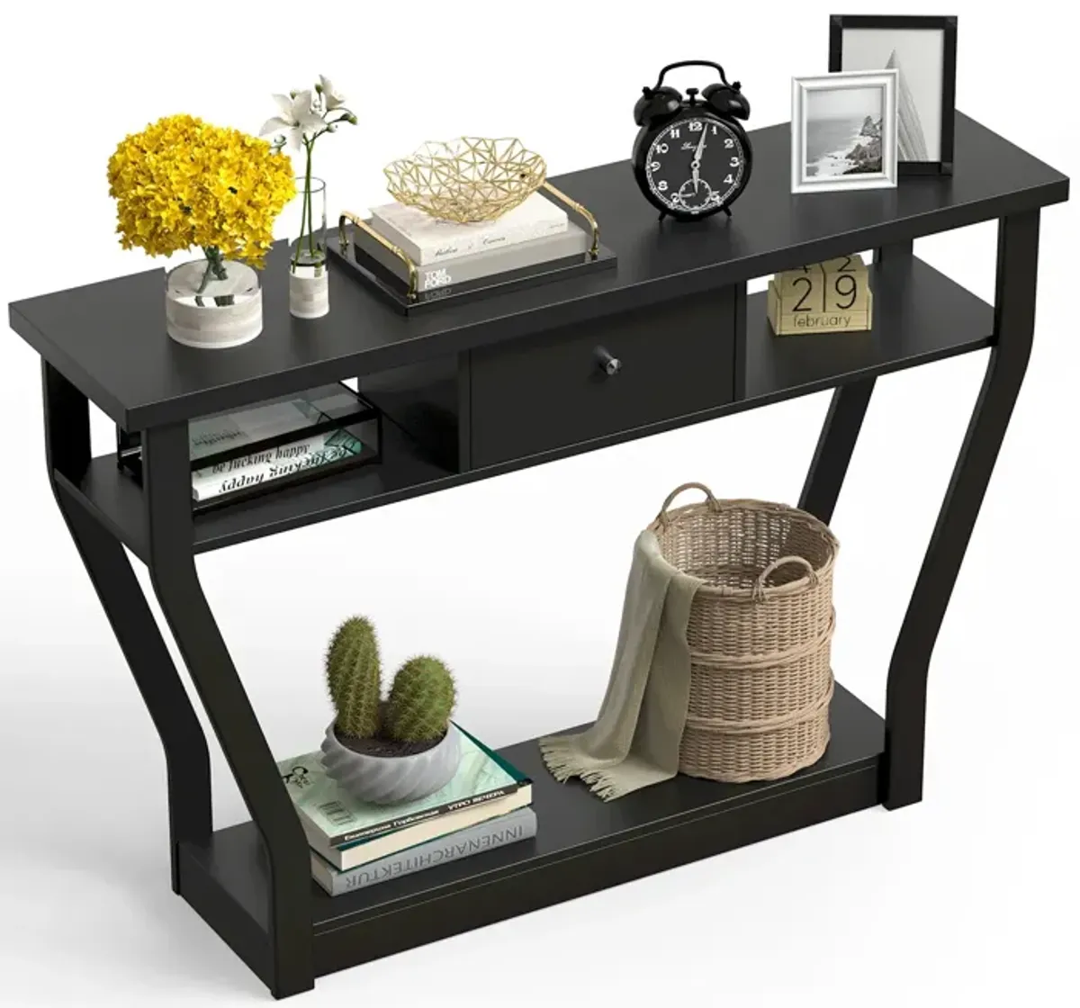 Modern Sofa Accent Table with Drawer