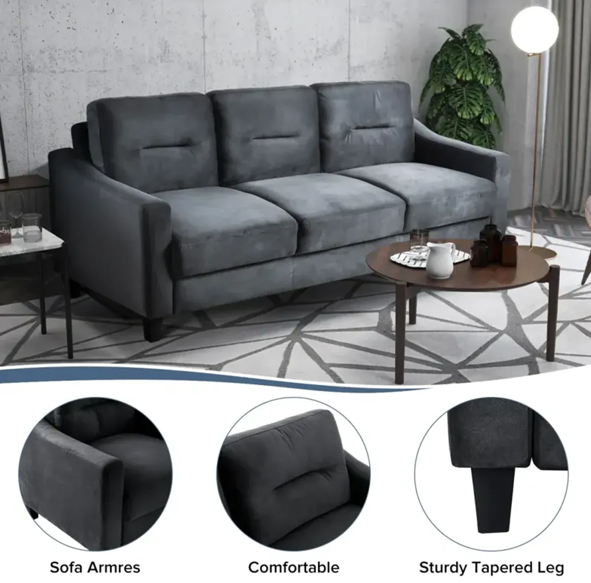 Couch Comfortable Sectional Couches And Sofas For Living Room Bedroom Office Small Space