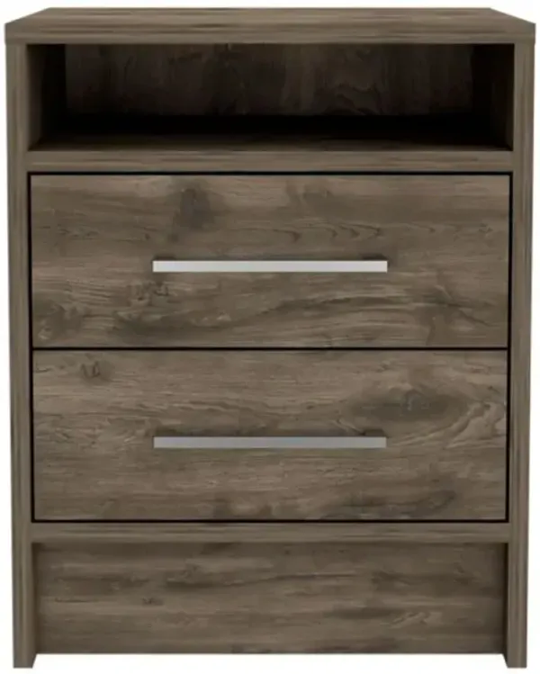 Eter Nightstand, Superior Top, Two Drawers