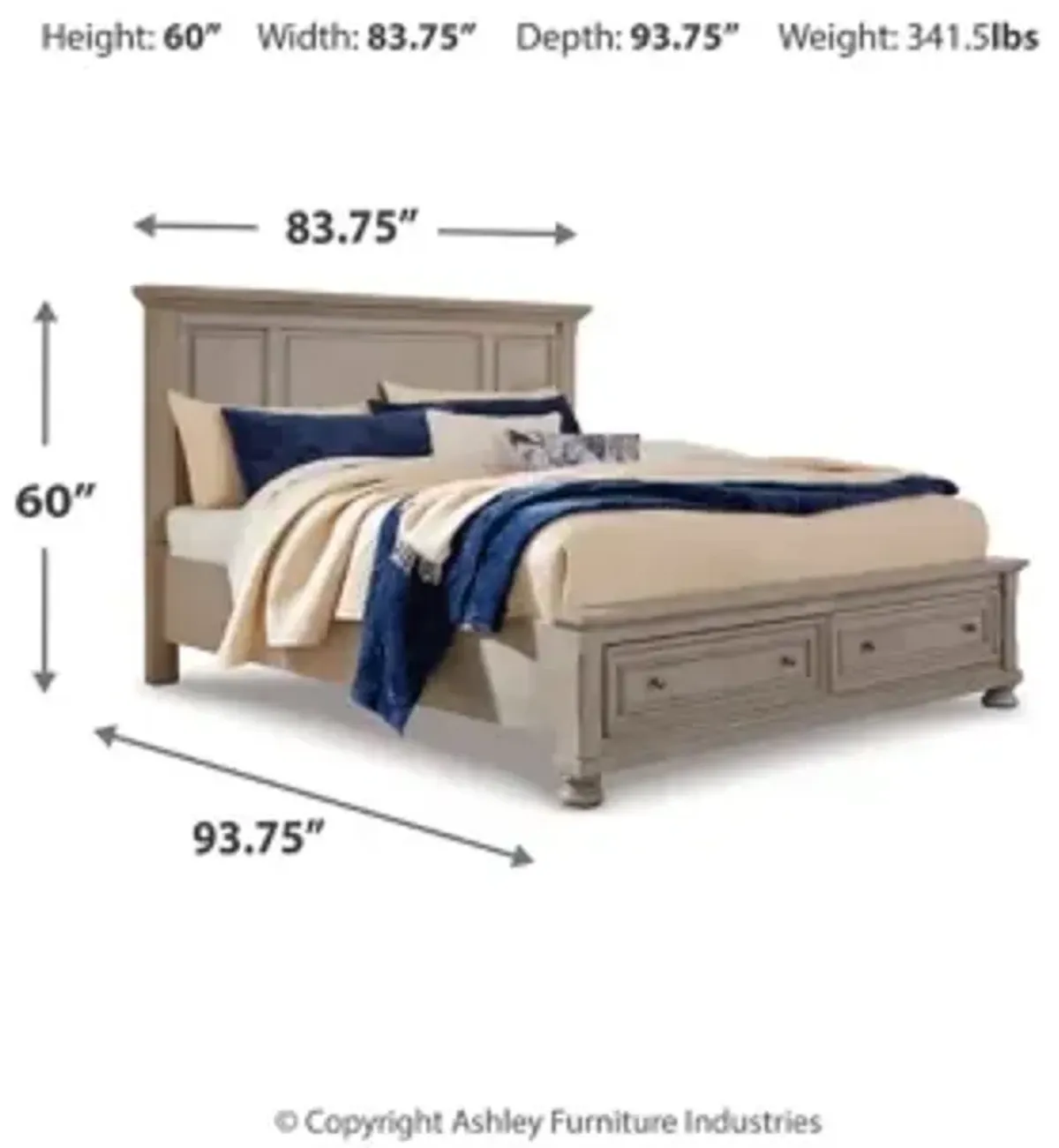 Lettner CalKing Panel Storage bed