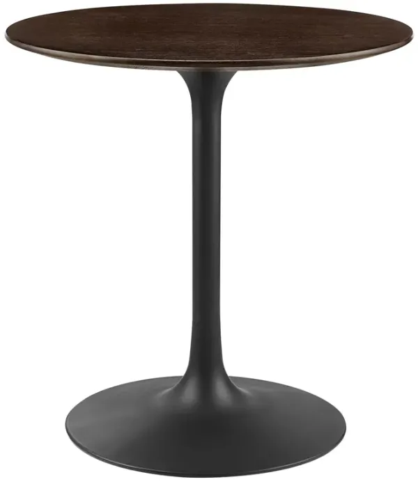 Modway - Lippa 28" Round Wood Grain Dining Table Black Cherry Walnut