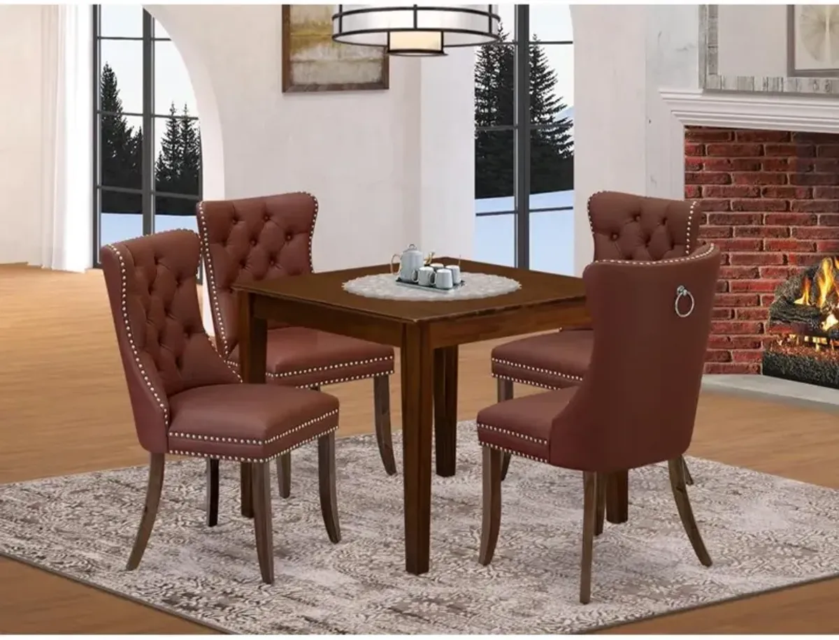 5 Piece Dining Set Consists of a Square Kitchen Table