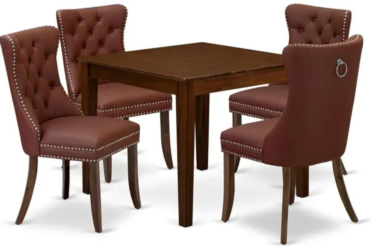 5 Piece Dining Set Consists of a Square Kitchen Table