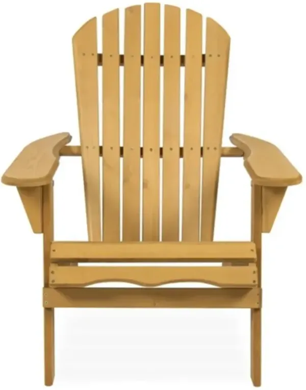 All-Weather Adirondack Chair Large Foldable for Patio and Deck
