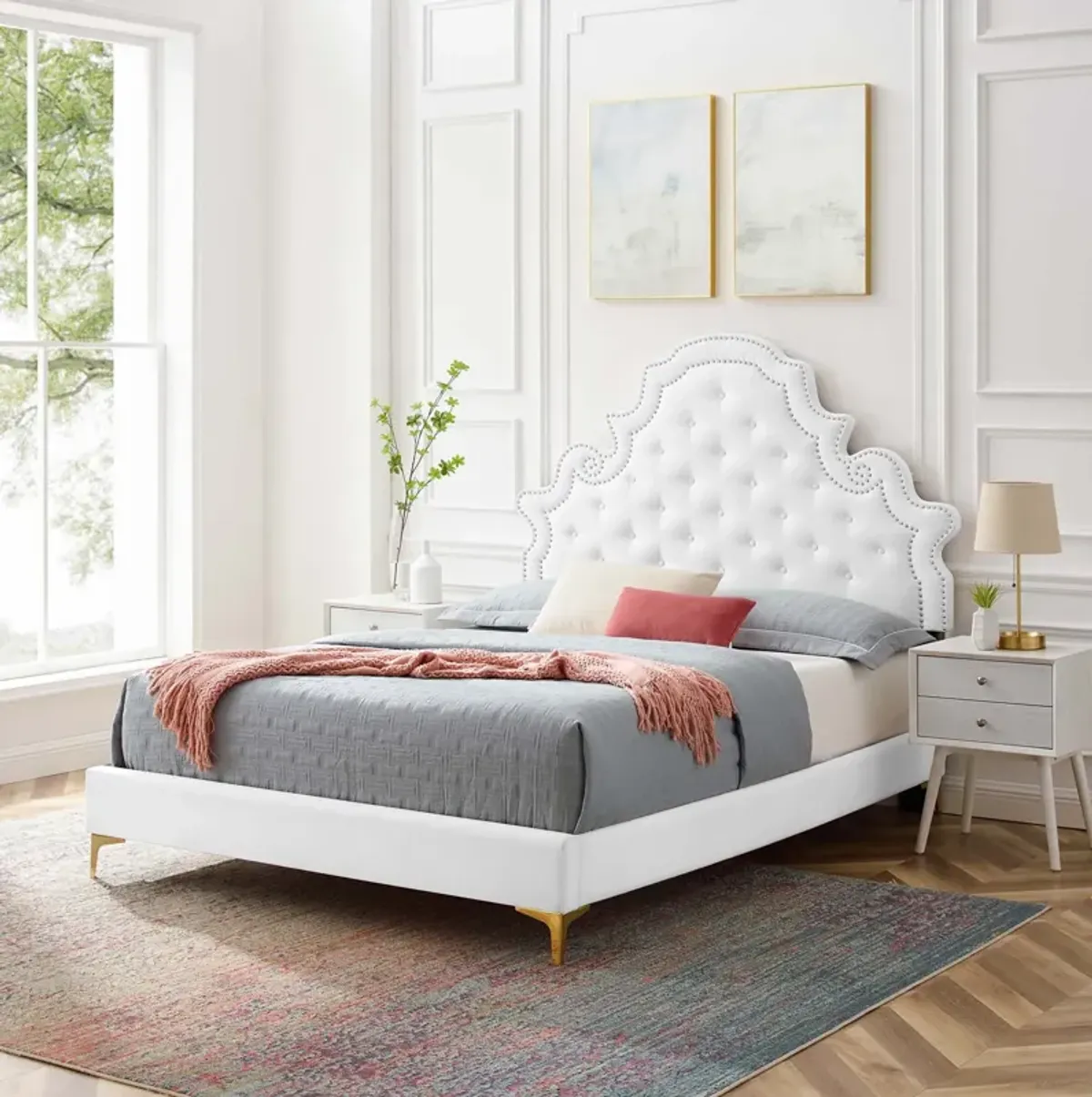 Modway - Gwyneth Tufted Performance Velvet Full Platform Bed