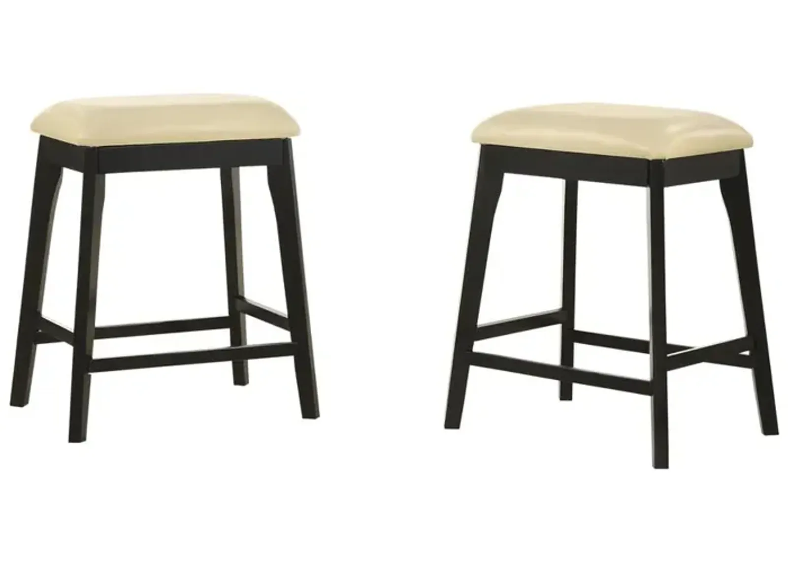 Carolina Living Mirabelle 25 Upholstered Counter Stool - Set of 2 - Cream/Espresso