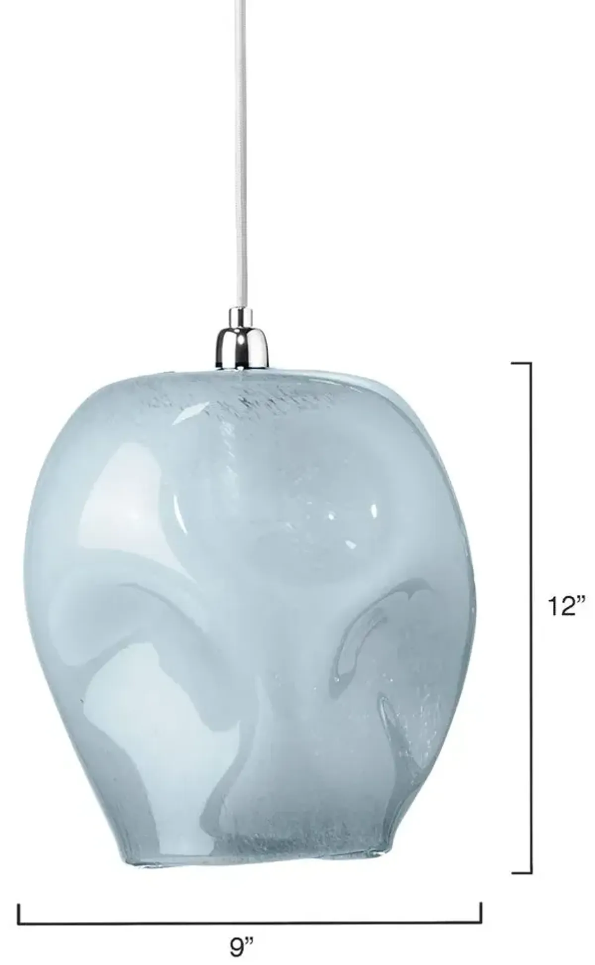 Dimpled Glass Pendant, Blue