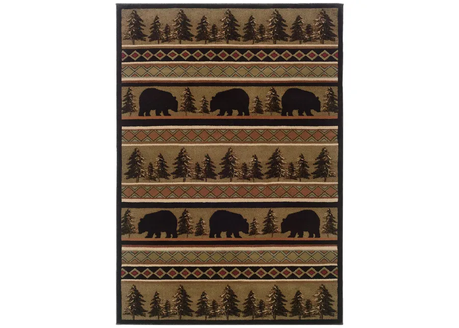 Hudson 1'10" x 3'3" Black Rug