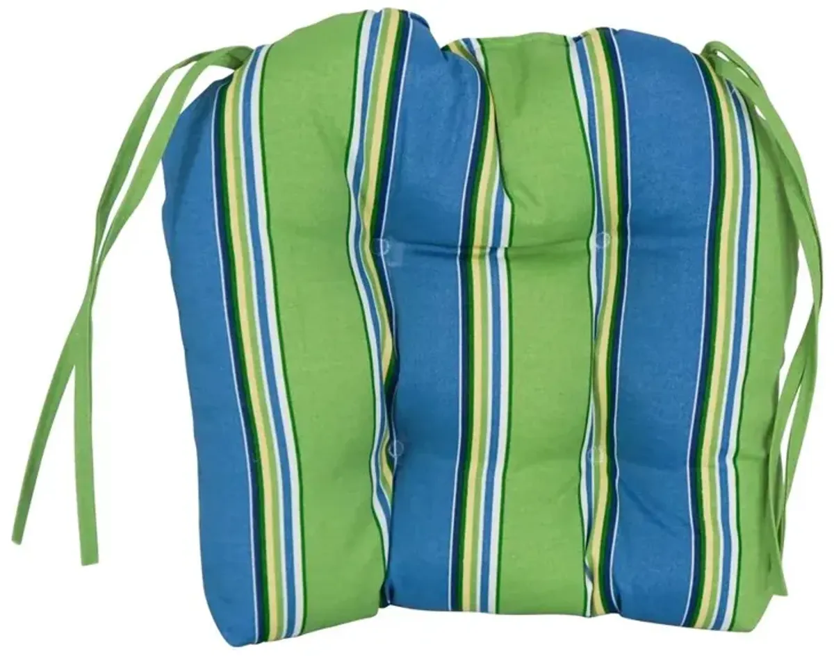 Blazing Needles 16-inch Spun Polyester Patterned Outdoor U-shaped Tufted Chair Cushions (Set of 2)  916X16US-T-2CH-REO-29
