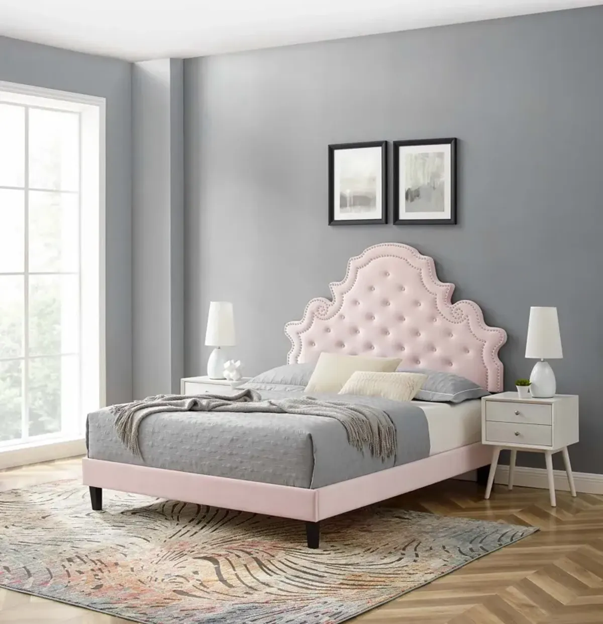 Modway - Gwyneth Tufted Performance Velvet Full Platform Bed